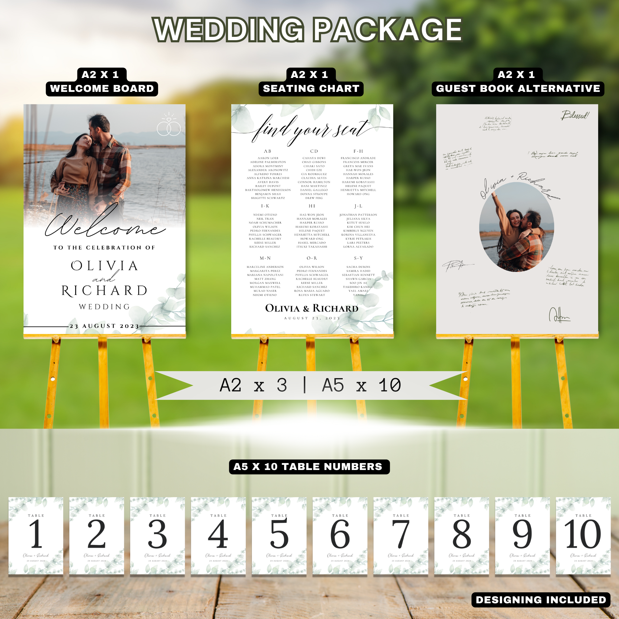 Wedding Package - 13 Piece Canvas Combo - Designing Included!